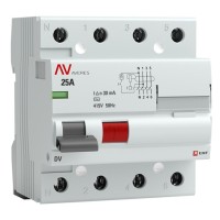 DV 4P 25А/ 30мА (AC)  AVERES (rccb-4-25-30-ac-av). Выключатели дифференциального тока (УЗО). EKF