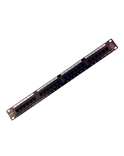 Коммутационная панель, 19", 1U, 24 порта RJ-45, категория 5e, UTP неэкранированная, черная Rexant (04-0021): Патч-панель 19" в Березниках